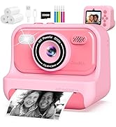 Gocina Instant Print Camera for Kids, Christmas Birthday Gifts for Girls Age 3-12, 1080P Digital ...