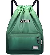 Peicees Waterproof Drawstring Sport Bag Lightweight Sackpack Backpack for Men and Women