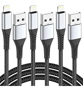 Lightning Cable 3FT, 3 Pack iPhone Charger Cord Fast Charging 3 Foot Braided USB to Lightning Cab...