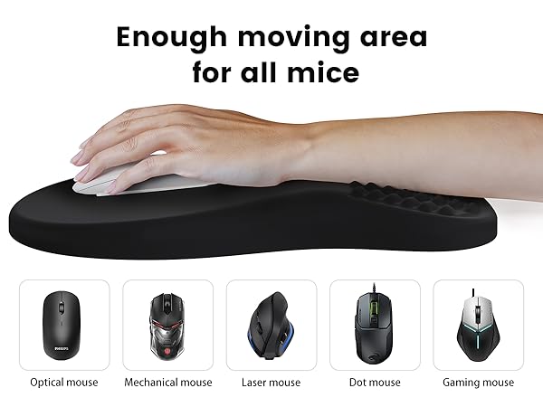 mouse pad with wrist support