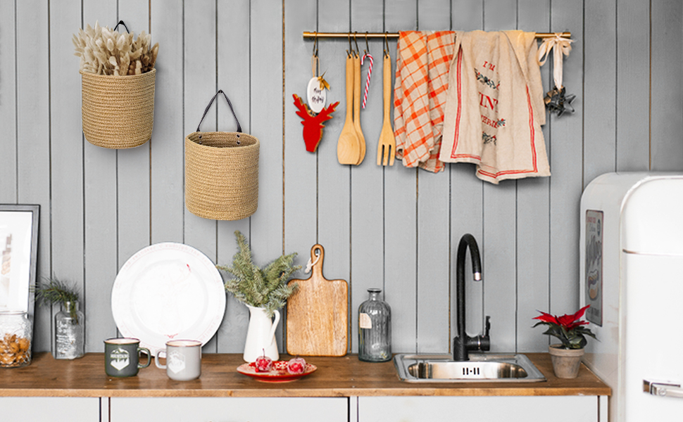 hanging wicker basket