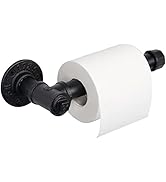 Jeasor Industrial Pipe Toilet Paper Holder, Retro Farmhouse Style Roll Tissue DIY Wall Mount Pape...