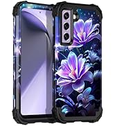 Miqala for Galaxy S21 FE 5G Case,Glow in The Dark Three Layer Heavy Duty Shockproof Full Body Pro...