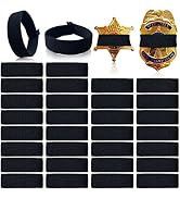 CREATRILL 30 Pack Balck Police Mourning Band Stripe Police Officer Badge Shield Funeral Honor Gua...