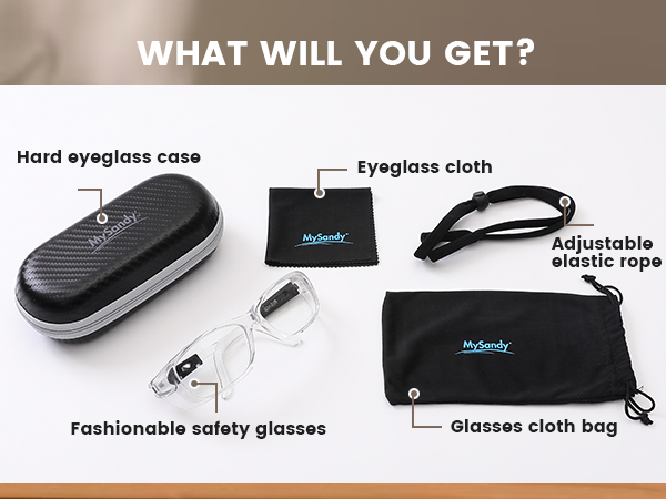 Eye Protection Glasses,Fashionable Safety Glasses With Clear No Fog Lenses,Safety Goggles For Men