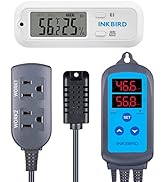 INKBIRD Humidity Controller and Thermometer Combo, with IHC-200 Dual Stage Humidistat for Greenho...
