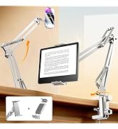 LISEN Kindle Holder for Bed [Ultra Durable] 2 Clamps Adjustable Lazy Arm Tablet Holder Mount for ...