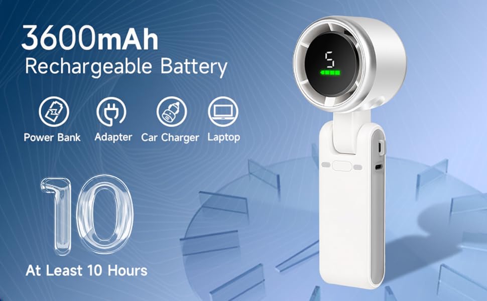 Portable Handheld Turbo Mini Portable Pocket Foldable Cooling Fan for Travel Outdoor Activitie