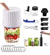 Electric Mason Jar Vacuum Sealer for Wide &amp; Regular-Mouth Jar and Accessory Hose Compatible with ...