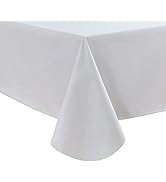 Pioggia Vinyl Tablecloth with Flannel Backing Rectangle Waterproof Oil-Proof Plastic Table Cloth ...