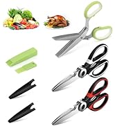Kitchen Scissors, Stainless Steel Meat Scissors + Herb Scissors, Multifunctional Kitchen Shears, ...