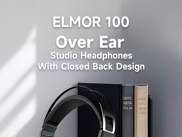 ELMOR 100 over ear studio headphones with closed-back design, professional monitoring