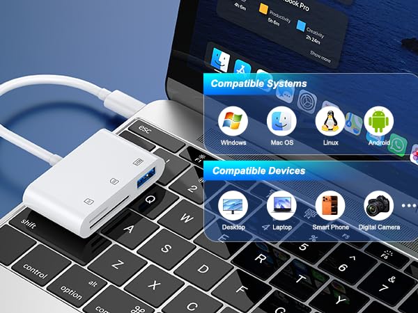 USB-C 3-in-1 Card Reader