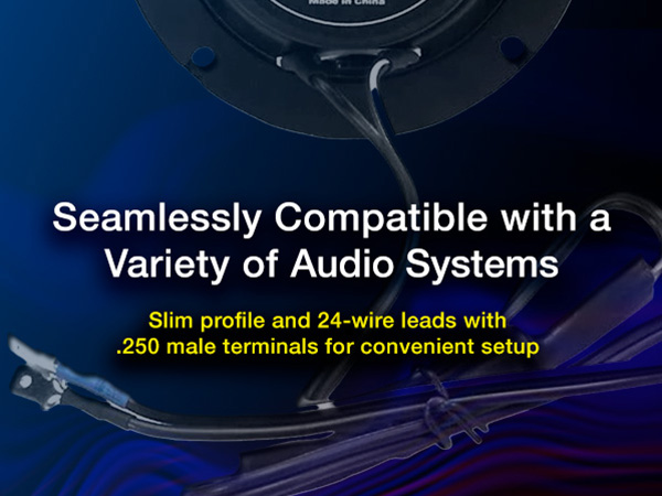 Powerful Performance: 2.8 oz. magnet and 50-watt power handling for rich, clear sound.