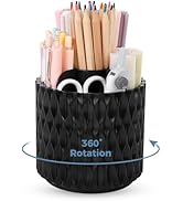 SKYDUE 360 Degree Rotating Desk Organizer, Small Pencil Pen Holder for Desk, Rotating Pencil Cup ...