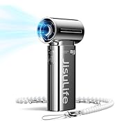 JISULIFE Portable Handheld Fan Life9, Turbo Power High Speed Air [18H Max Cooling Time], 5 Gear W...