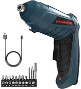 HANMATEK Rechargable Cordless Screwdriver Kits with straight and pistol style Powerful Electric S...