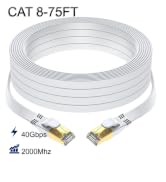 Cat 8 Ethernet Cable 75 FT, Outdoor&amp;Indoor High Speed Heavy Duty Network LAN Internet Cable,SFTP ...