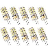 G4 3W LED Light Bulb (10 Pack),G4 Bi-Pin Base,30W Halogen Light Bulbs Equivalent,AC/DC 12V 3000K ...