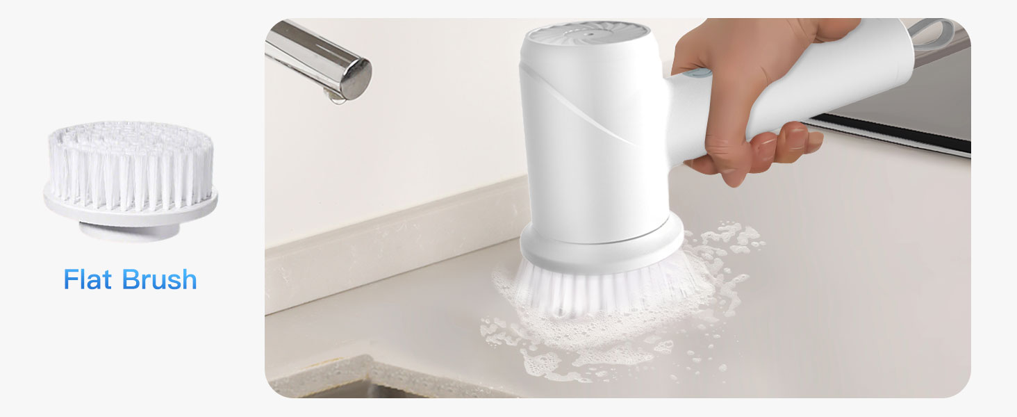 Electric Spin Scrubber - Cordless IPX7 Waterproof Shower Scrubber