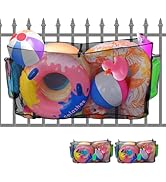 2pcs Pool Float Storage Bag - 58x31.5x13in Large Hanging Pool Toy Storage Mesh Net Adjustable for...