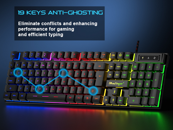 backlit keyboard and mouse gaming