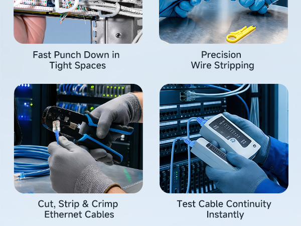 Cable Matters 7-in-1 Network Tool Kit with RJ45 Ethernet Crimping Tool, Punch Down Device