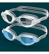 ZABERT 2 Pack Unisex-Adult &amp; Youth Swim Goggles, W7
