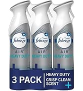Febreze Odor-Fighting Air Freshener, Heavy Duty Crisp Clean, 8.8 fl oz, Pack of 3