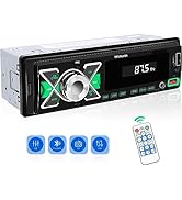 CAMECHO Single Din Car Stereo Bluetooth Audio Digital Media Receiver with USB Port – FM Radio, MP...