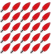 25 Pack C9 Led Replacement Christmas Light Bulb, C9 Shatterproof Led Bulb for Christmas String Li...