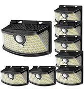 Aootek New Solar Motion Sensor Lights 120 LEDs with Lights Reflector,270° Wide Angle, IP65 Waterp...