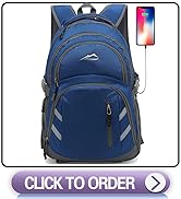 Backpack Bookbag for School College Student Laptop Travel with USB Charging Port