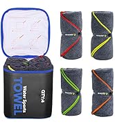 4Monster 4 Pack Microfiber Bath Towel Camping Towel Swimming Towel Sports Towel with Accessory Ba...