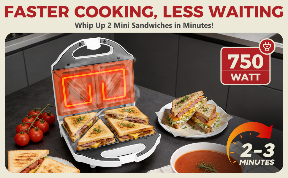 whip up 2 mini sandwiches in minutes