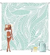 HIHOHO Beach Blanket, Sandproof Beach Mat, Waterproof Quick Drying Lightweight Outdoor Aztec Picn...