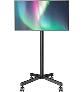 Mobile TV Cart Stand with Wheels for 23-60 Inch LCD LED Flat Curved Screen Outdoor Rolling TV Mou...