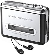 Cassette Player - Compact Tape Player Portable Recorder with Earphone-Convert Audio Music Cassett...