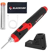 BLACKCUBE Cordless Soldering Iron Kit - Portable 2000mAh USB Rechargeable Soldering Iron Tools wi...