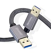 Nanxudyj USB Male to Male Cable 2ft, USB 3.0 Type A to Type A Cable for Data Transmission Compati...