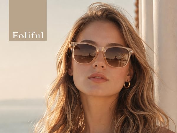 Sunglasses-Womens Polarized Sunglasses for Women-with UV Protection | Trendy Retro Sun Glasses