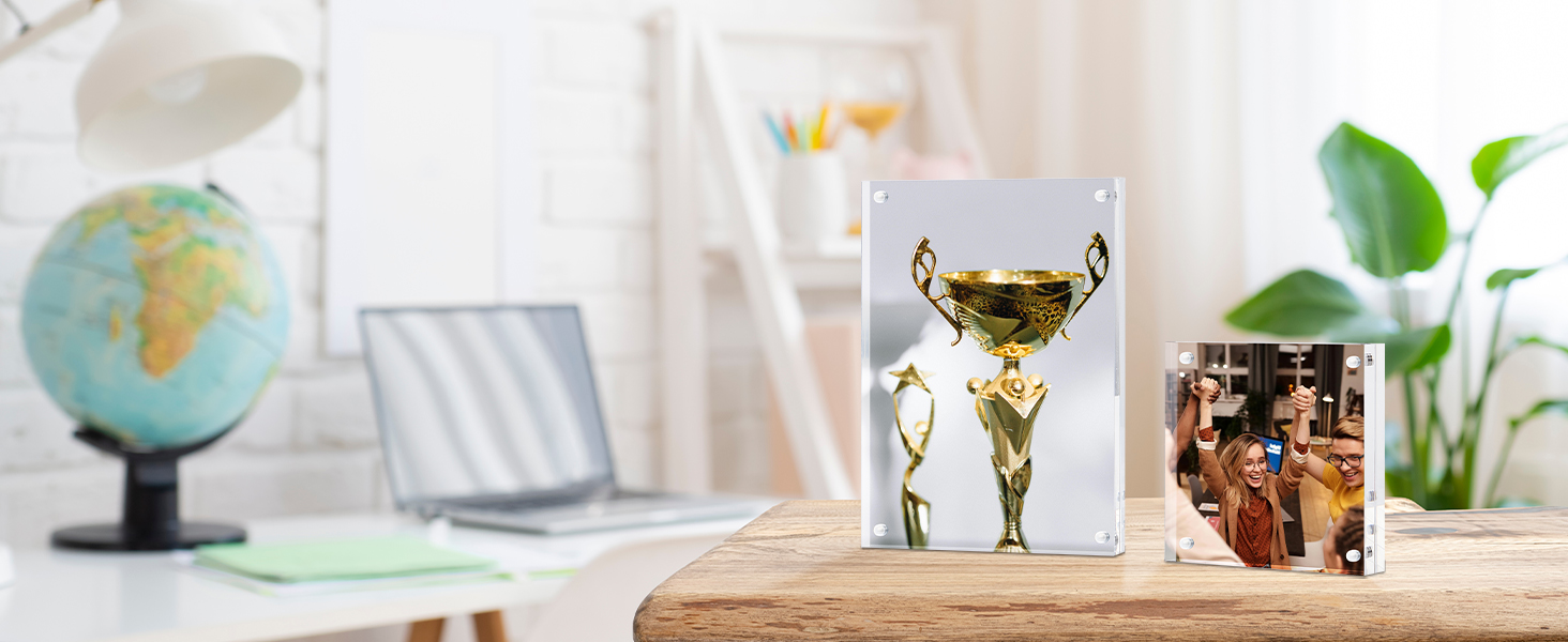 4x6 5x7 8x10 3.5x5 4x4 magnetic picture frame acrylic photo frame clear frameless double sided
