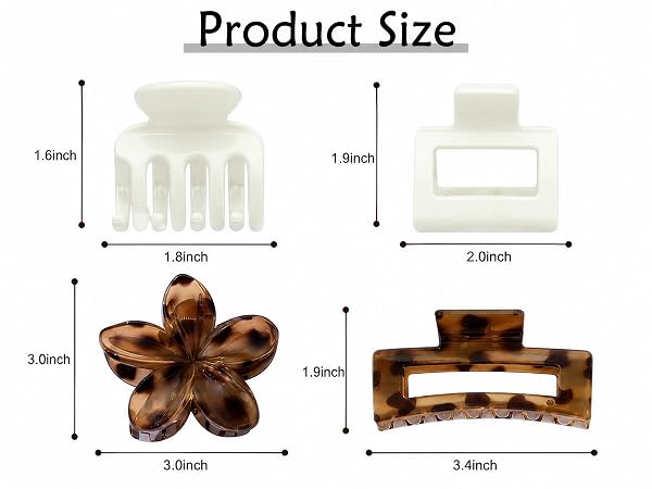 hair clips size