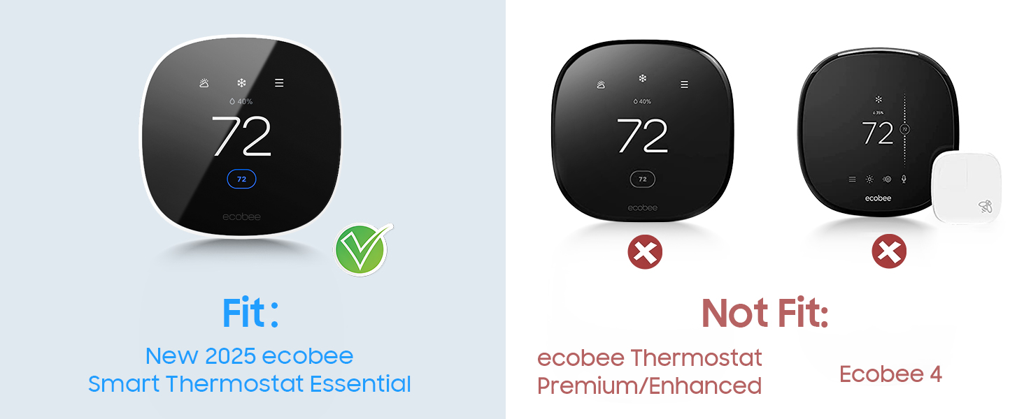 Wall Plate 2025 ecobee Smart Thermostat Essential Practical Trim Plate Bracket Cover Mount Holder