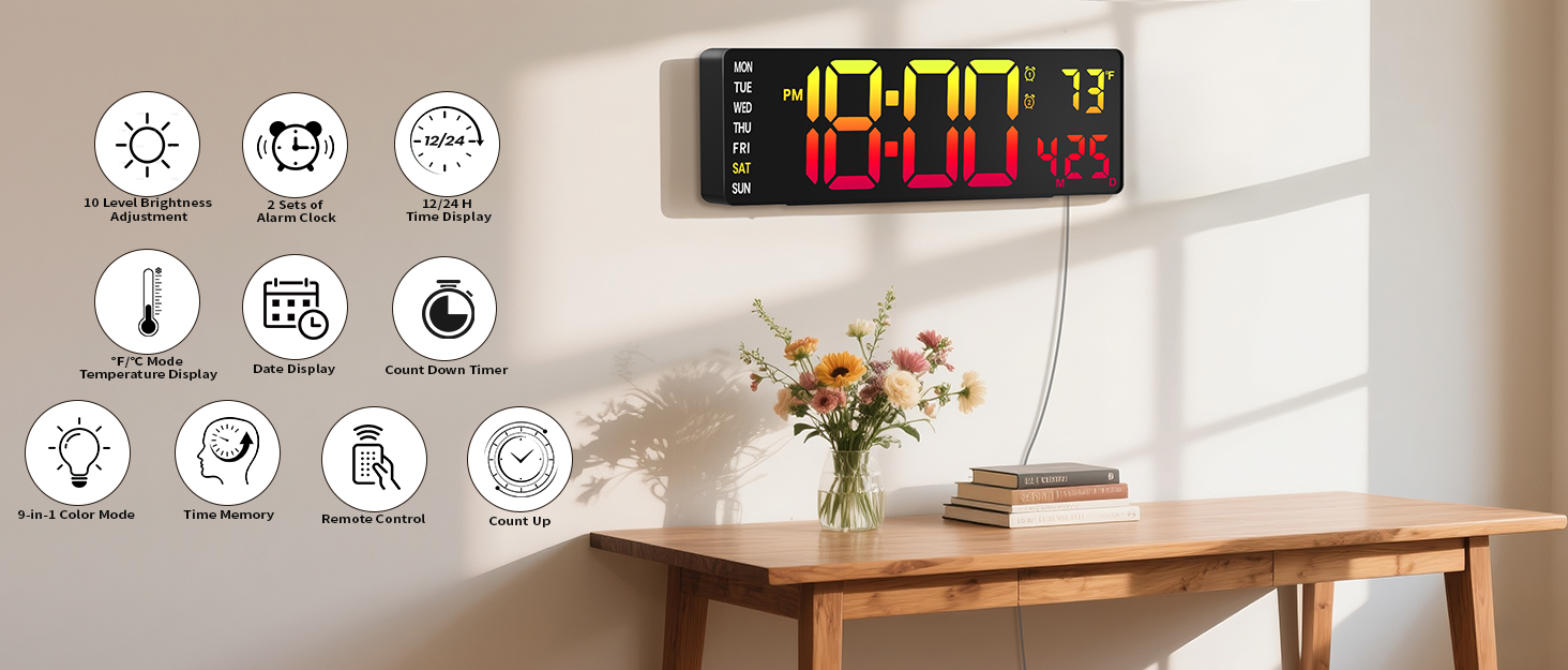 digital wall clock