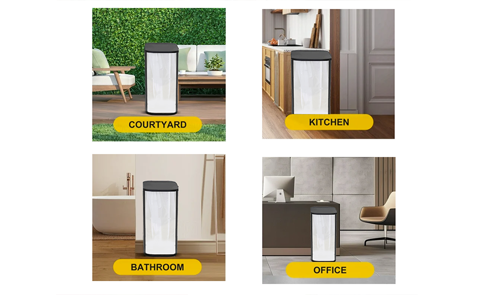 13-gallon large capacity trash can