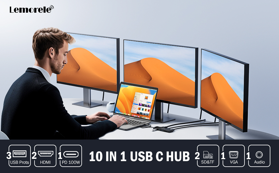 10 in 1 USB C Hub