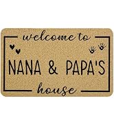 Cabana Bro Nana and Papa Gifts Door Mat, Welcome to Nana and Papa's House Doormat for Front Door ...