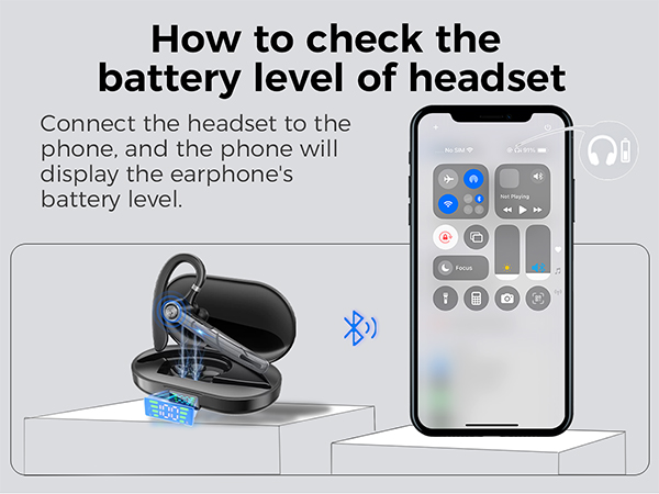 battery level of headset
