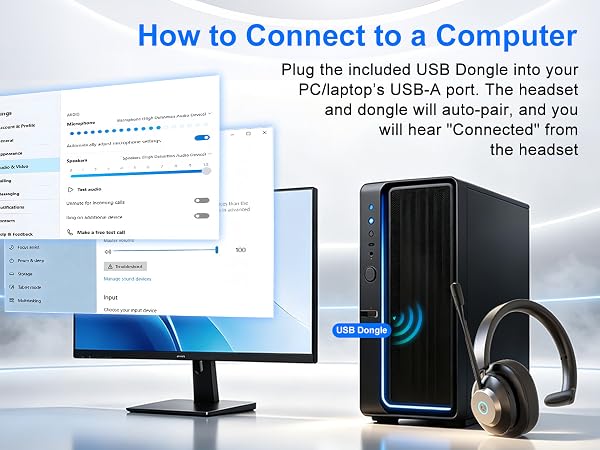 computer headset with microphone